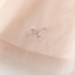 Dave&Bella Toddler Girls Autumn Charming Peachy Pink Chinese-style Mesh Dress