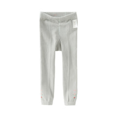 Dave&Bella Girls Autumn Beige/Light Grey Outdoor Footless Tights Leggings