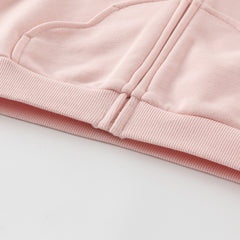 Dave&Bella Toddler Girls Autumn Sweet Pink Ultra-soft Outwear Hooded Coats