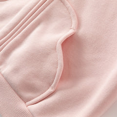 Dave&Bella Toddler Girls Autumn Sweet Pink Ultra-soft Outwear Hooded Coats