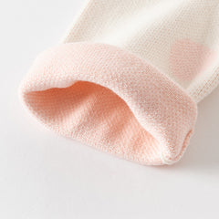 Dave&Bella Toddler Girls Autumn Sweet Pink Round Dots Rabbit Print Mesh Party Dress