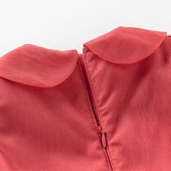 Dave&Bella Toddler Girls Autumn Festival Red Mesh Princess Party Dress