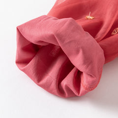 Dave&Bella Toddler Girls Autumn Festival Red Mesh Princess Party Dress