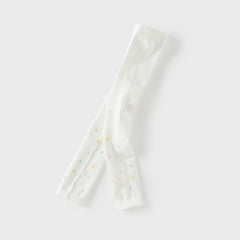 Dave&Bella Girls Autumn Beige/Light Grey Outdoor Footless Tights Leggings