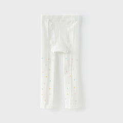 Dave&Bella Girls Autumn Beige/Light Grey Outdoor Footless Tights Leggings