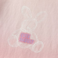 Dave&Bella Toddler Boys/Girls Versatile Light Green/Pink Lightweight Cotton T-shirt Tops