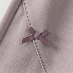 Dave&Bella Toddler Girls Purple Adjustable-waistband Outdoor Loose Pants