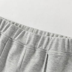 Dave&Bella Toddler Girls Cute Navy Blue/Grey Straight-leg Stretchable Pants