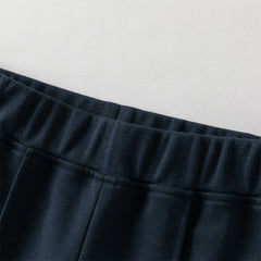 Dave&Bella Toddler Girls Cute Navy Blue/Grey Straight-leg Stretchable Pants