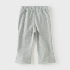 Dave&Bella Toddler Girls Cute Navy Blue/Grey Straight-leg Stretchable Pants