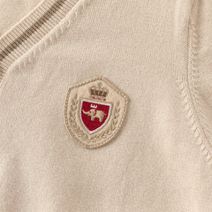 Dave&Bella Toddler Boys Casual Apricot Soft Pure Cotton Sweater Cardigans