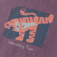 Dave&Bella Toddler Boys Purple/Beige Long Sleeve Breathable Cotton T-shirt Tops