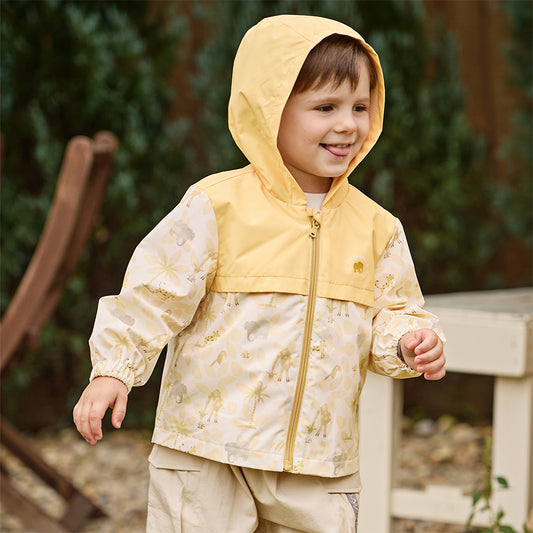 Dave&Bella Toddler Boys Charming Yellow Outwear Comfortable Hooded Jackets