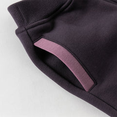 Dave&Bella Toddler Boys Purple Playful Bear Print Turtle Long Sleeve Top Pant Suits