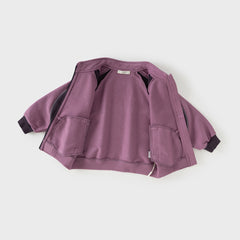 Dave&Bella Toddler Boys Purple Playful Bear Print Turtle Long Sleeve Top Pant Suits