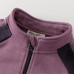 Dave&Bella Toddler Boys Purple Playful Bear Print Turtle Long Sleeve Top Pant Suits