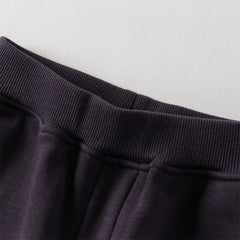 Dave&Bella Toddler Boys Purple Playful Bear Print Turtle Long Sleeve Top Pant Suits