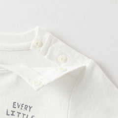 Dave&Bella Toddler Boys Blue/White Classic Round Collar Long Sleeve Cotton T-shirts