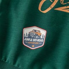 Dave&Bella Toddler Boys Green Soft Round Collar Long Sleeve Top Pants Suits