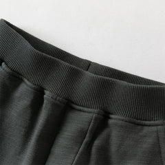 Dave&Bella Toddler Boys Green Soft Round Collar Long Sleeve Top Pants Suits