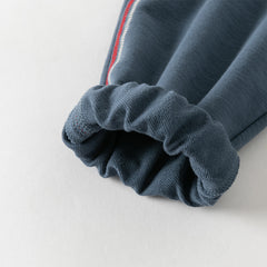 Dave&Bella Toddler Boys Grey Playful Print T-shirt Pant Suits