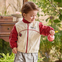 Dave&Bella Kids Boys Casual Beige Turtle Long Sleeve Jackets