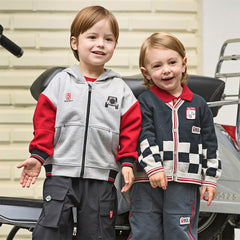 Dave&Bella Toddler Boys Grey V-neck Long Sleeve Cotton Comfortable Sweater Cardigans