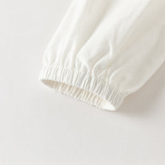 Dave&Bella Toddler Girls Cute Pink/Beige Flower Embroidery Cotton Breathable Shirt Tops