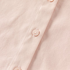 Dave&Bella Toddler Girls Cute Pink/Beige Flower Embroidery Cotton Breathable Shirt Tops