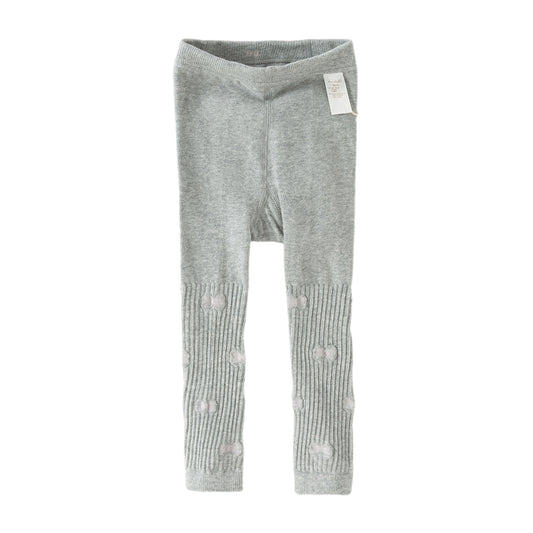 Dave&Bella Toddler Girls Cute Grey/Beige Butterfly Print Slim Footless Tights Leggings