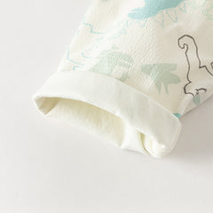 Dave&Bella Toddler Boys Playful Dinosaur Print Outwear Hooded Jackets