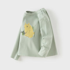 Dave&Bella Toddler Girls/Boys Multi-color Playful Print Soft Cotton T-shirt Tops