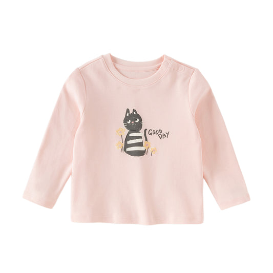 Dave&Bella Toddler Girls/Boys Multi-color Playful Print Soft Cotton T-shirt Tops