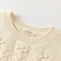 Dave&Bella Toddler Girls Elegant Apricot Sleeveless Cotton Dress-style Sweater Tank Tops