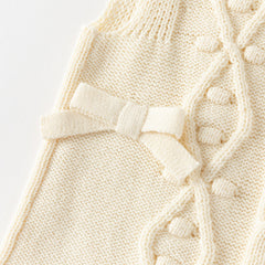 Dave&Bella Toddler Girls Elegant Apricot Sleeveless Cotton Dress-style Sweater Tank Tops