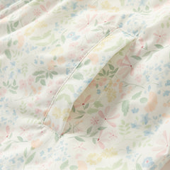 Dave&Bella Toddler Girls Adorable Daisy Print Beige Outwear Hooded Casual Jackets