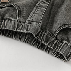 Dave&Bella Toddler Girls Fashion Light Grey Soft Straight-leg Jeans