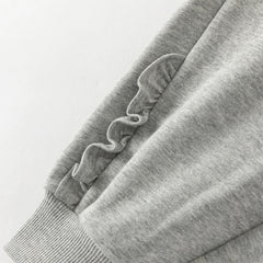 Dave&Bella Toddler Girls Daily Grey/Apricot Loose Sports Drawstring Pants