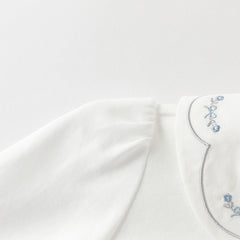 Dave&Bella Toddler Girls Sweet Light Blue/White Soft Cotton Casual T-shirt Tops