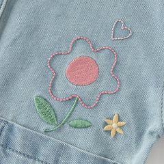 Dave&Bella Toddler Girls Fashion Blue Long Sleeve Soft Denim Jackets