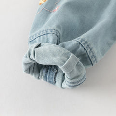 Dave&Bella Toddler Girls Fashion Blue Long Sleeve Soft Denim Jackets