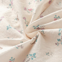 Dave&Bella Toddler Girls Playful Hedgehog Print Beige Breathable Cotton Shirt Tops