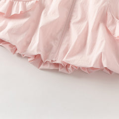 Dave&Bella Toddler Girls Pink Cherry Blossom Print Outwear Hooded Lightweight Jackets