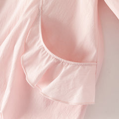 Dave&Bella Toddler Girls Pink Cherry Blossom Print Outwear Hooded Lightweight Jackets