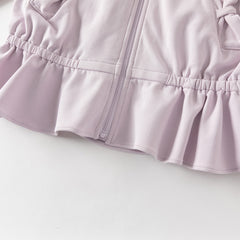 Dave&Bella Toddler Girls Sweet Butterfly Light Purple Turtle Comfortable Jackets