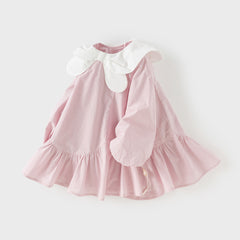Dave&Bella Toddler Girls Adorable Candy Pink Cotton Long Sleeve A-line Princess Dress