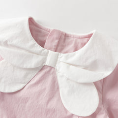 Dave&Bella Toddler Girls Adorable Candy Pink Cotton Long Sleeve A-line Princess Dress