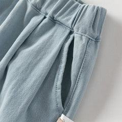 Dave&Bella Toddler Girls Fashion Denim Blue Lightweight Wide Jeans