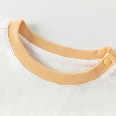 Dave&Bella Toddler Boys Beige Comfortable Cotton T-shirt Tops