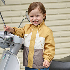 Dave&Bella Toddler Boys Sunset Yellow Turtle Outdoor Waterproof Lightweight Jackets